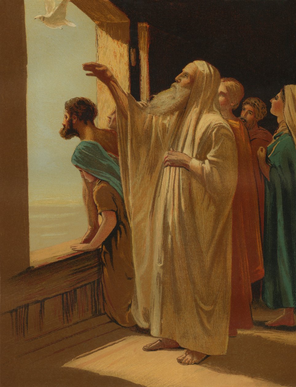 Noe wysyła gołębicę autorstwa Philip Richard Morris