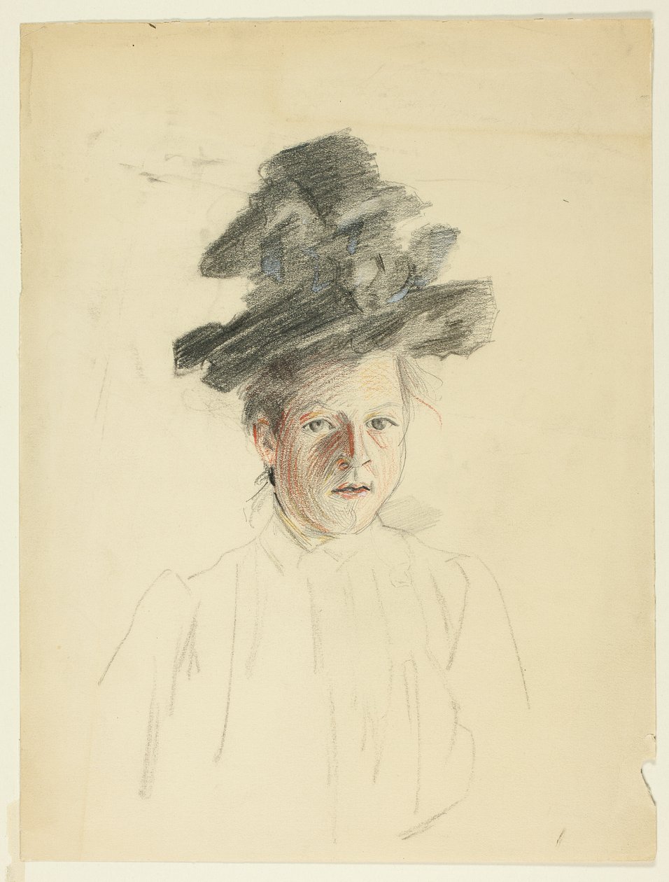 Portret kobiety w czarnym kapeluszu autorstwa Philip William May