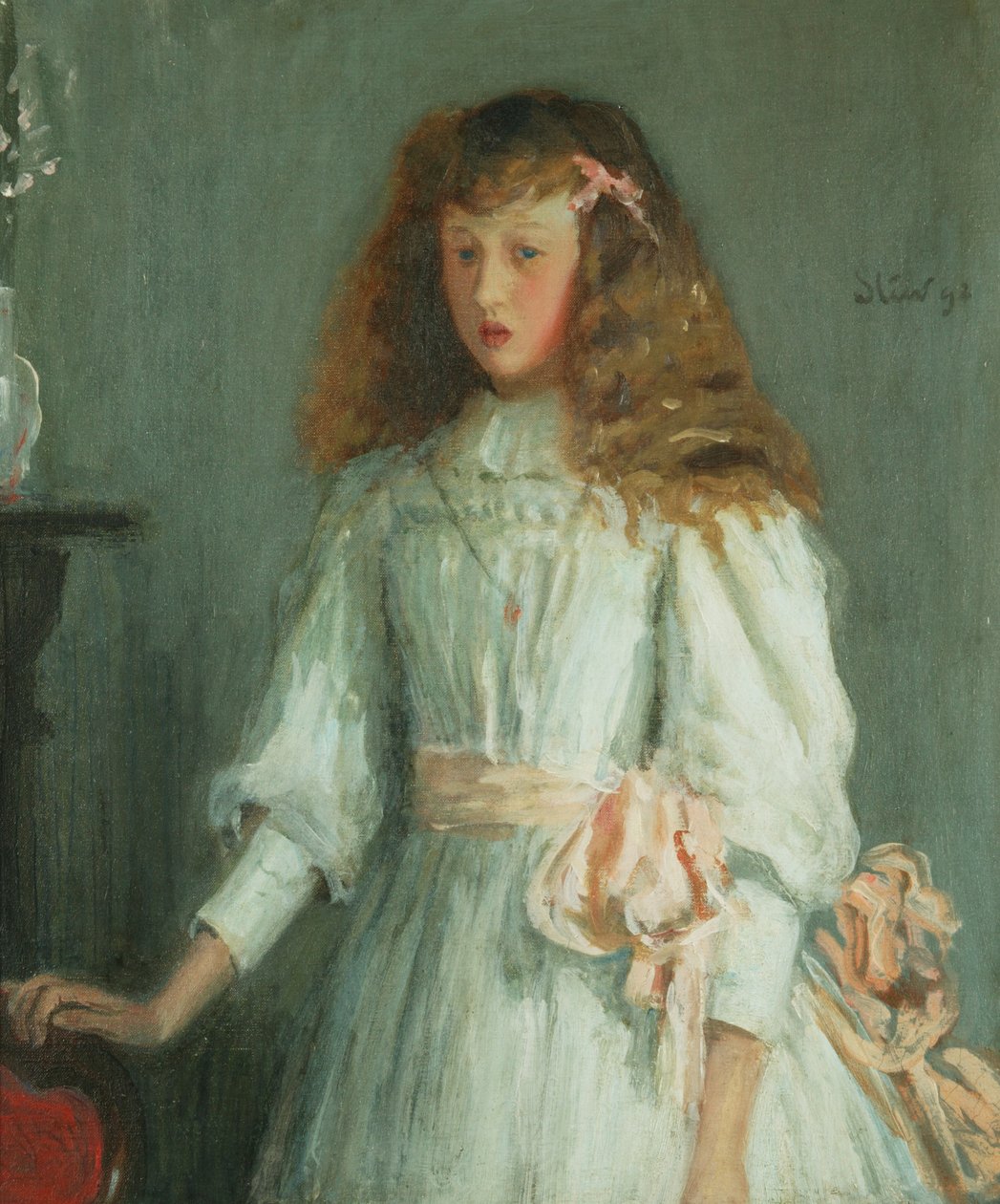 Młoda dziewczyna w białej sukni autorstwa Philip Wilson Steer