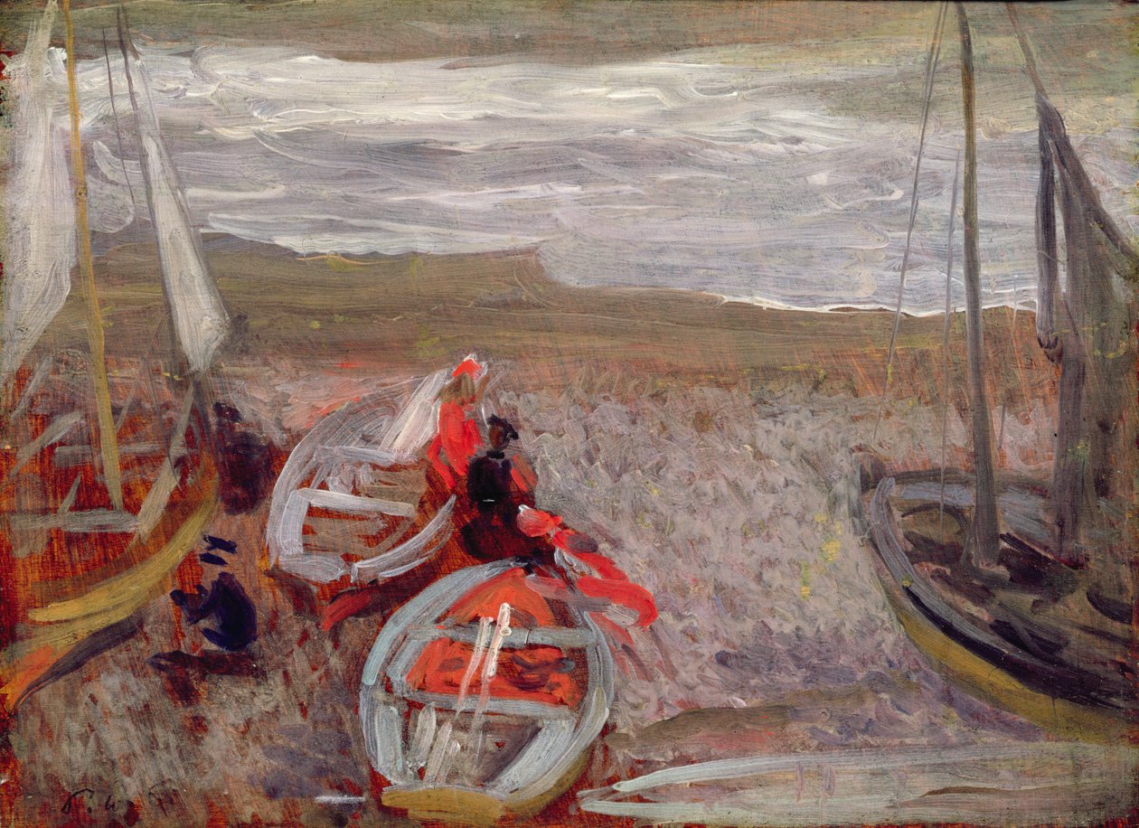 Łodzie na plaży, Southwold autorstwa Philip Wilson Steer