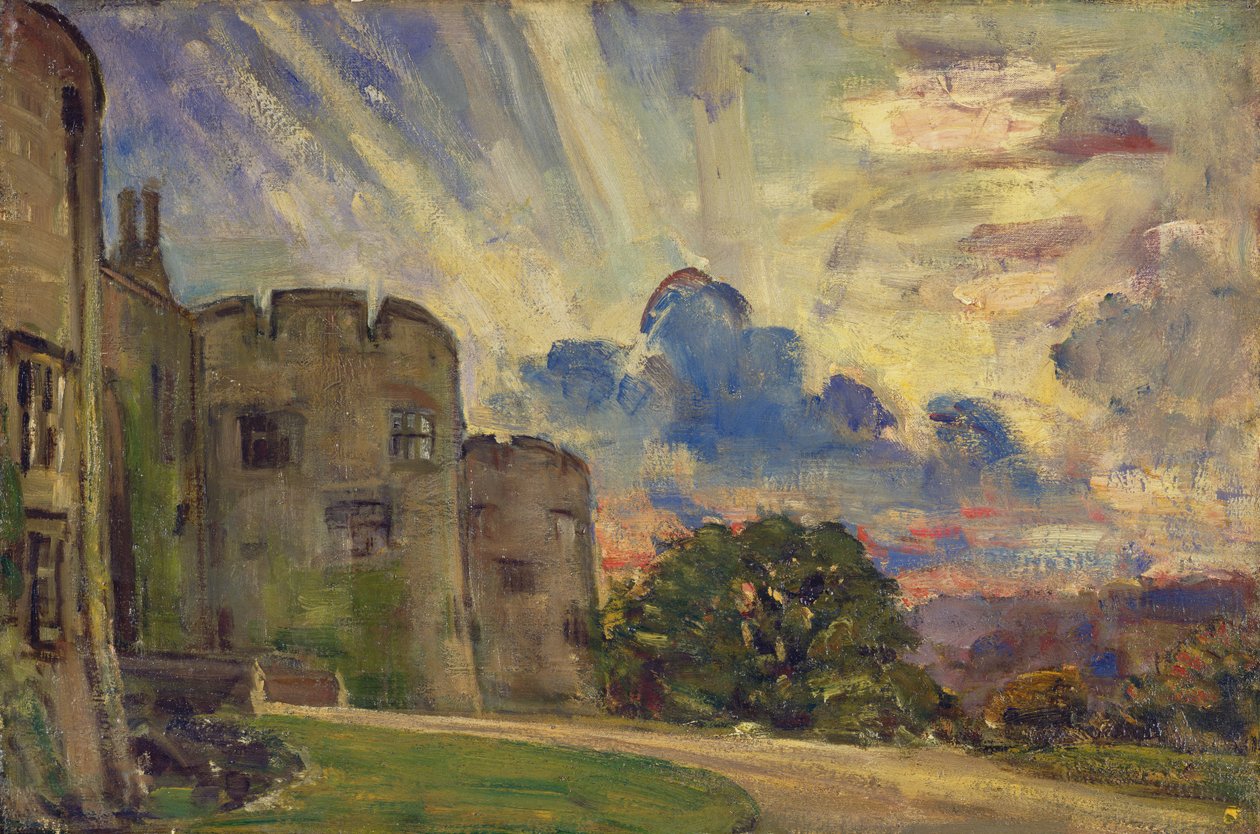 Zamek Chirk (olej na płótnie) autorstwa Philip Wilson Steer