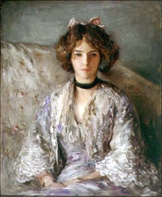 Portret panny Ethel Warwick (olej na płótnie) autorstwa Philip Wilson Steer