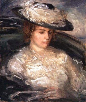 Portret panny Scobell w wannie (Rekonwalescencja) (olej na płótnie) autorstwa Philip Wilson Steer