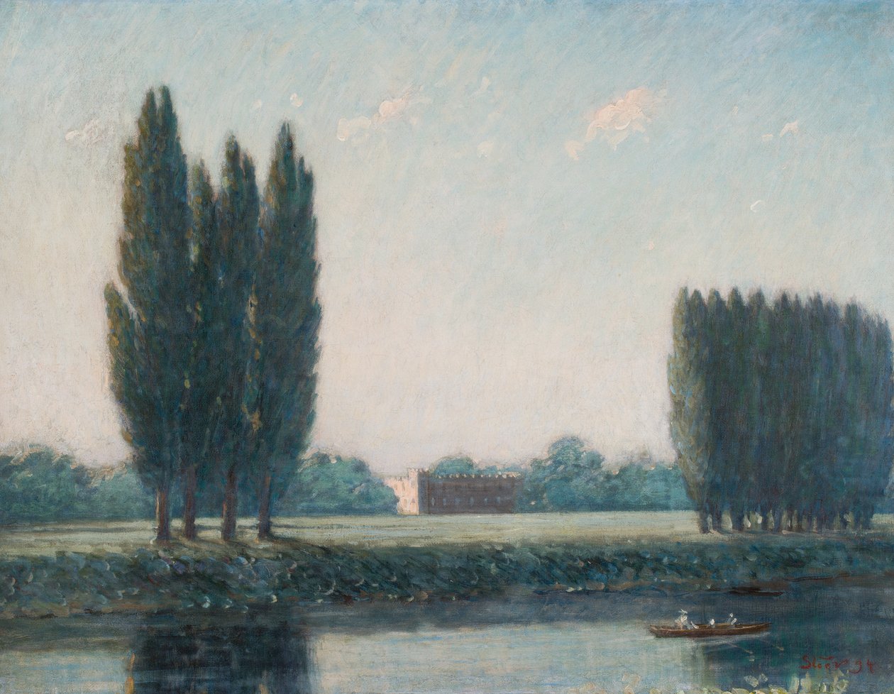 Dom Syjon od strony rzeki, ok.1894 (olej na płótnie) autorstwa Philip Wilson Steer