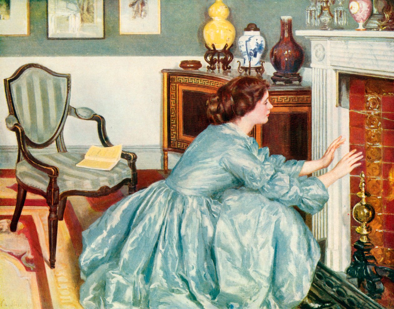 Koniec rozdziału (kolorowa litografia) autorstwa Philip Wilson Steer