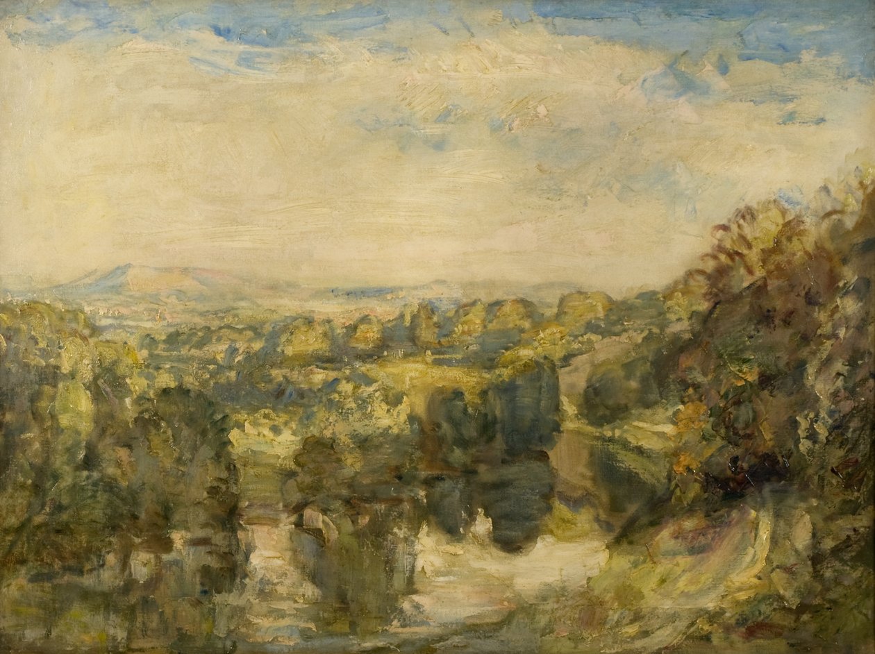 Rzeka Teme, Wieczór, niedaleko Ludlow - Wzgórza Clee w oddali autorstwa Philip Wilson Steer