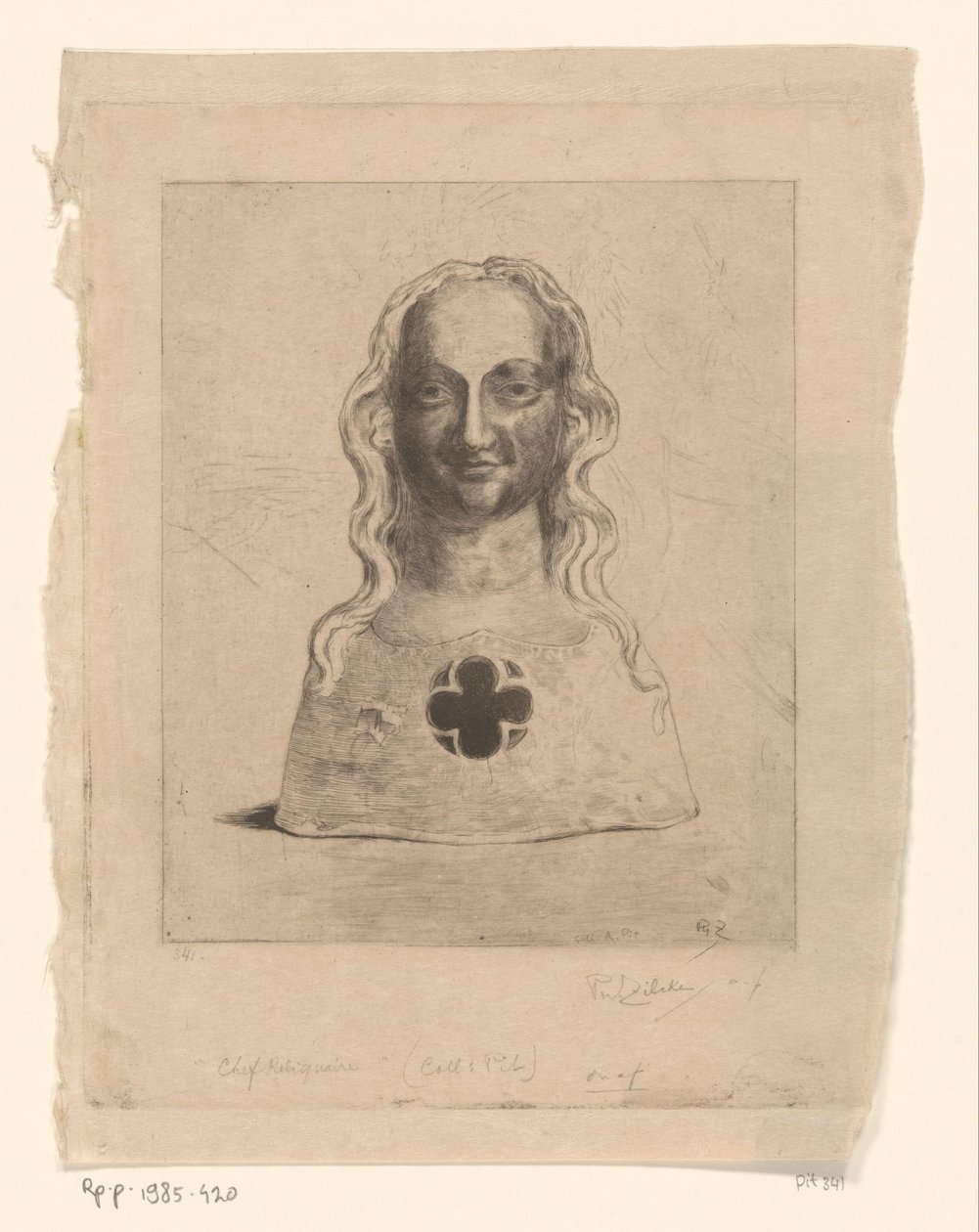 popiersie kobiety Główny Relikwiarz (tytuł oryginalny) autorstwa Philip Zilcken (signed by artist)