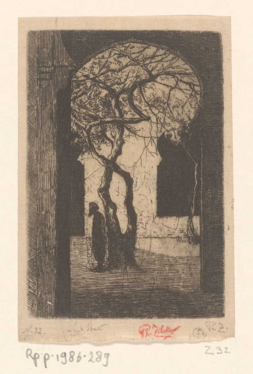 Widok na meczet Djemaa el Kabir w Algierze Djemaa el Kebir (oryginalny tytuł) autorstwa Philip Zilcken (signed by artist)