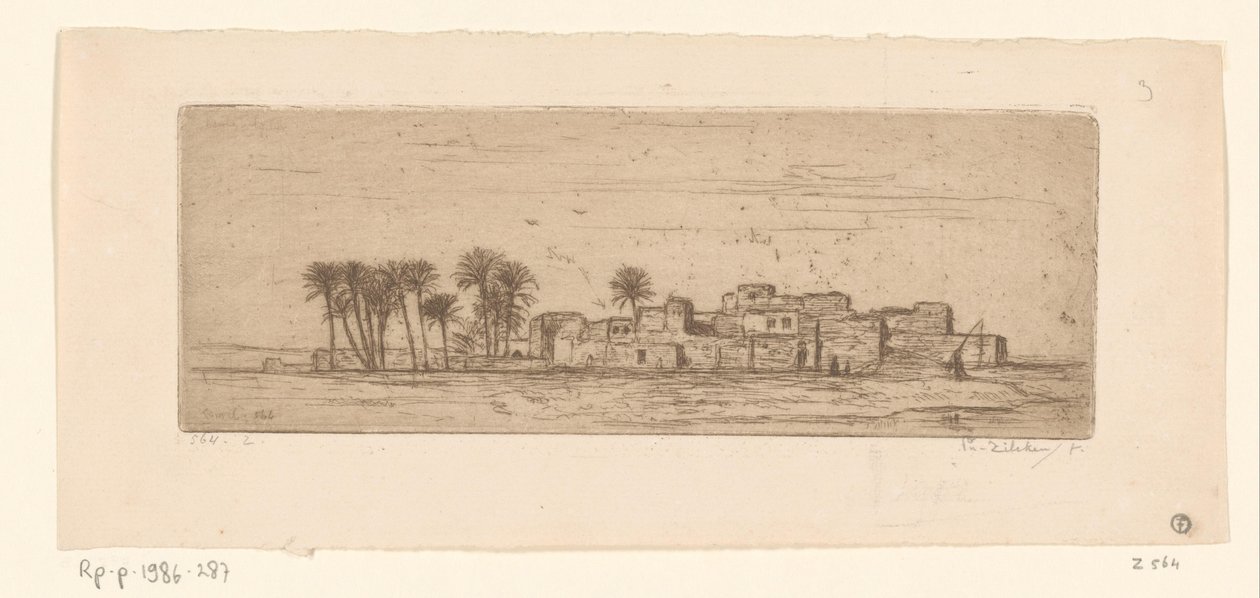 Gezicht op Com Al-Akhdar Vue de Côm Al-Akhdar (tytuł oryginalny) autorstwa Philip Zilcken (signed by artist)