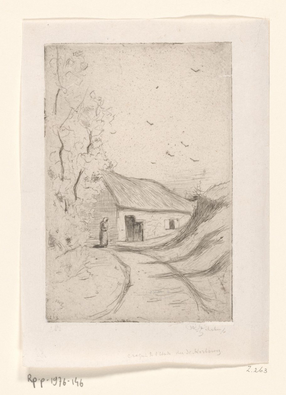 Dom na wiejskiej drodze Chaumiere a Vleurgat (Bruksela) (tytuł oryginalny) autorstwa Philip Zilcken (signed by artist)