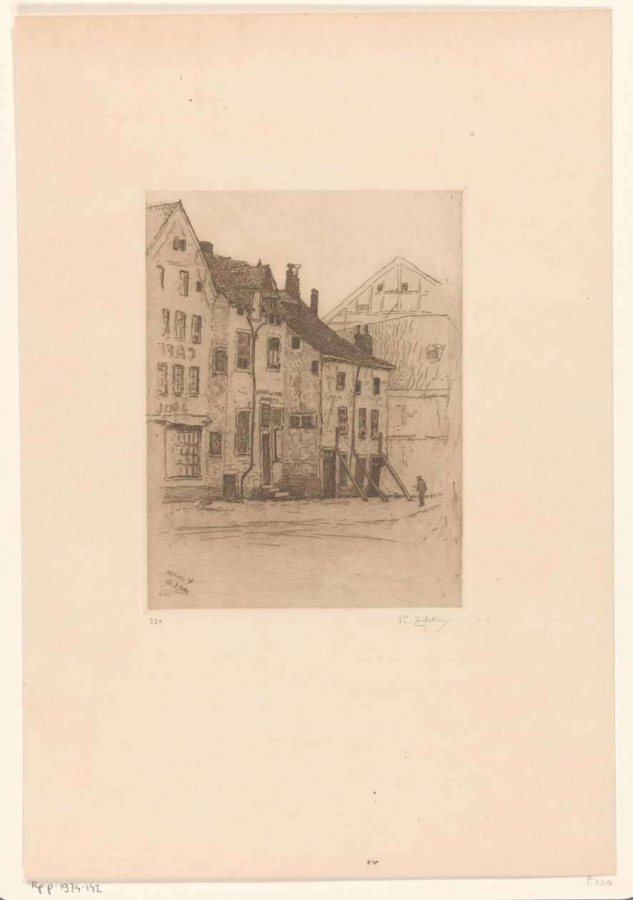 Stare domy na Place Verte w Verviers Vieilles maisons, Place Verte (Verviers) (tytuł oryginalny) autorstwa Philip Zilcken