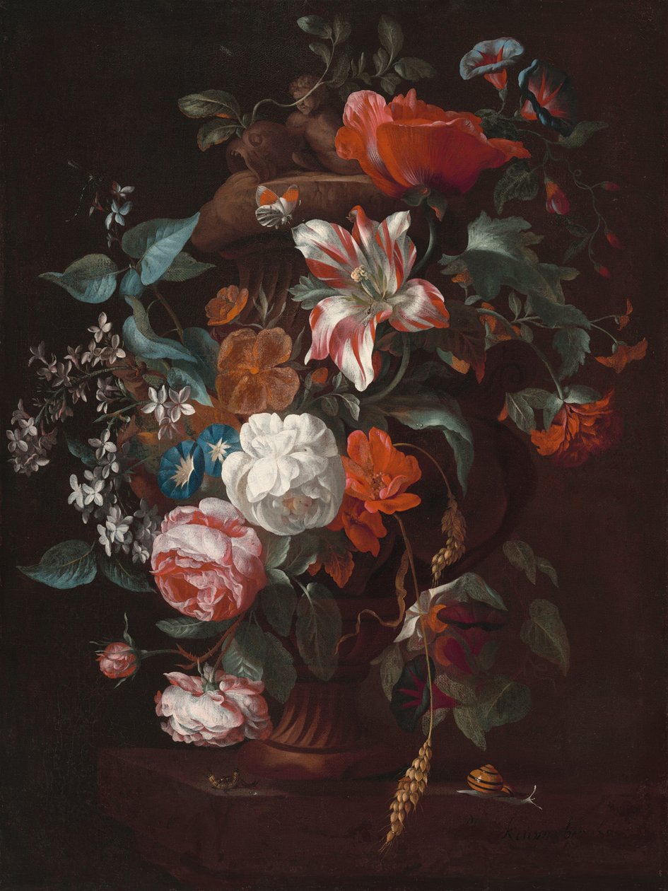 Kwiaty w wazonie autorstwa Philip van Kouwenbergh