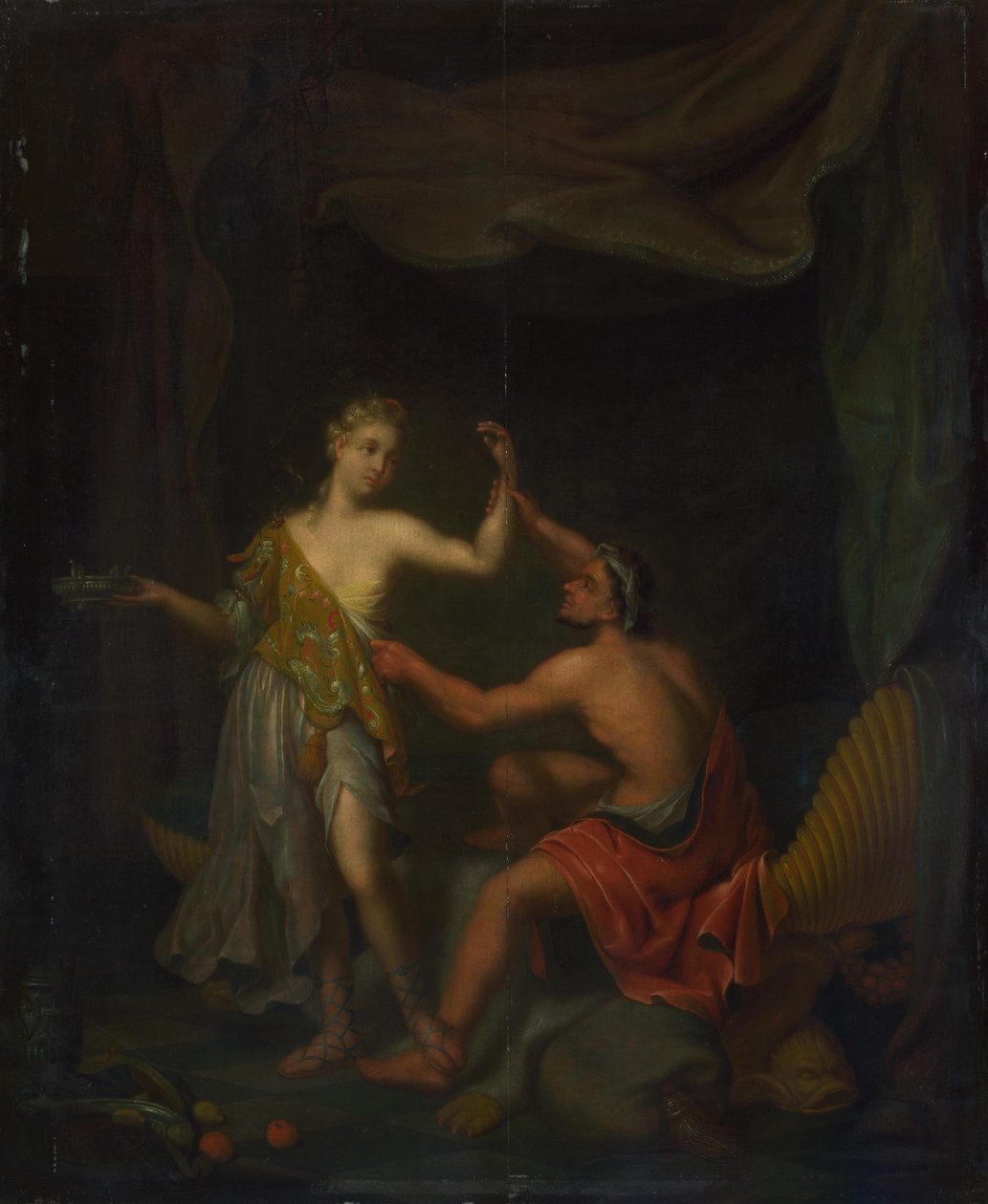 Gwałt Tamar przez Amnona, po 1718 r. autorstwa Philip van Santvoort