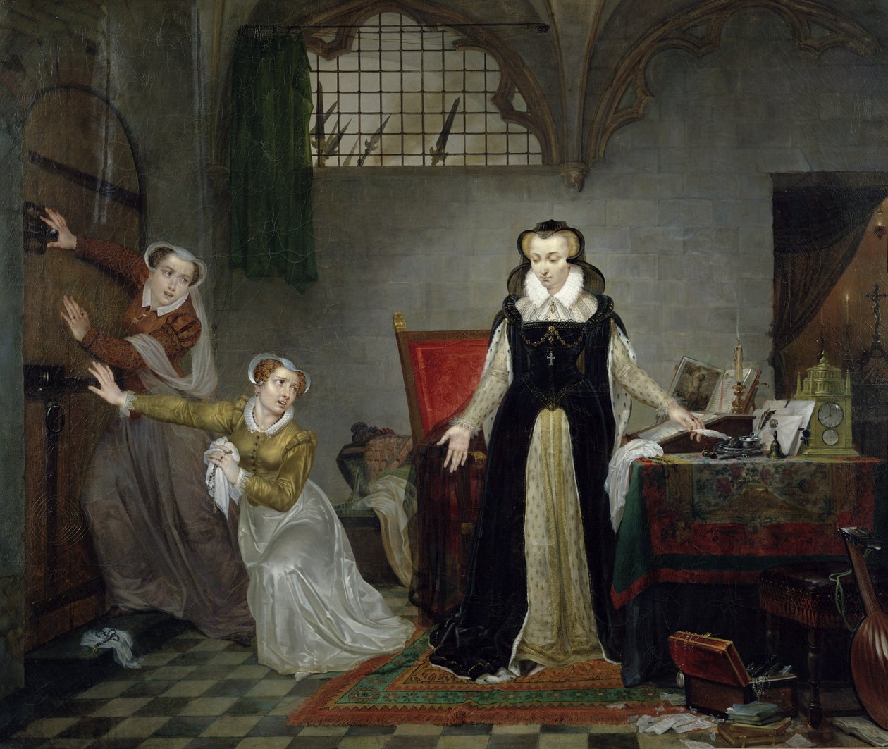 Maria Stuart (1542-87) w chwili odejścia na egzekucję, 8 lutego 1587 autorstwa Philipe Jacques van Bree
