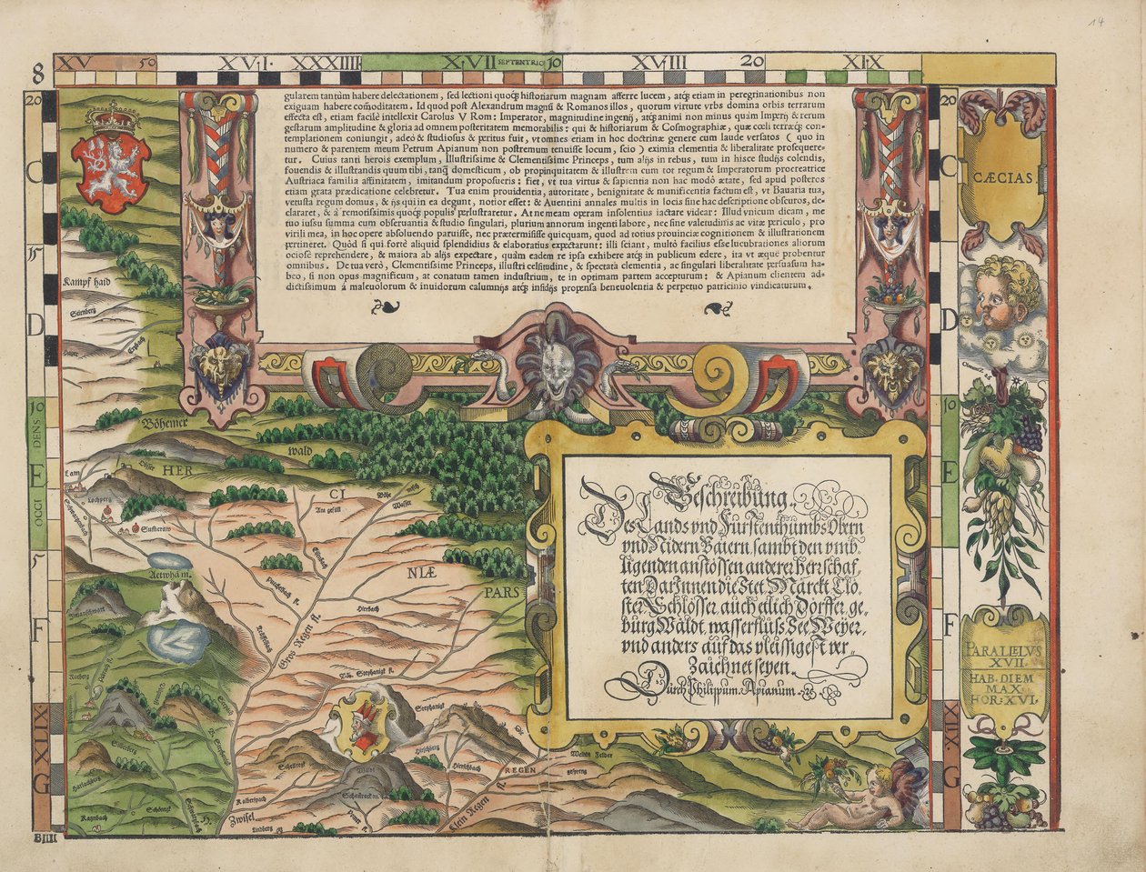 Bawarskie stoły wiejskie z 1568 r. (panel 8) autorstwa Philipp Apian