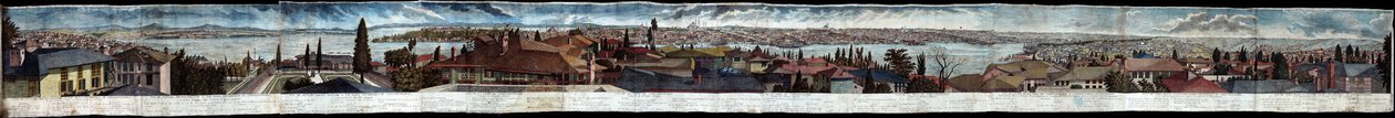 Panorama Konstantynopola widziana z Pałacu Szwedzkiego w 1740 r. autorstwa Philipp Ferdinand von Gudenus