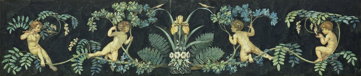 Krzaki słowika, 1810 (wc i tusz na papierze) autorstwa Philipp Otto Runge