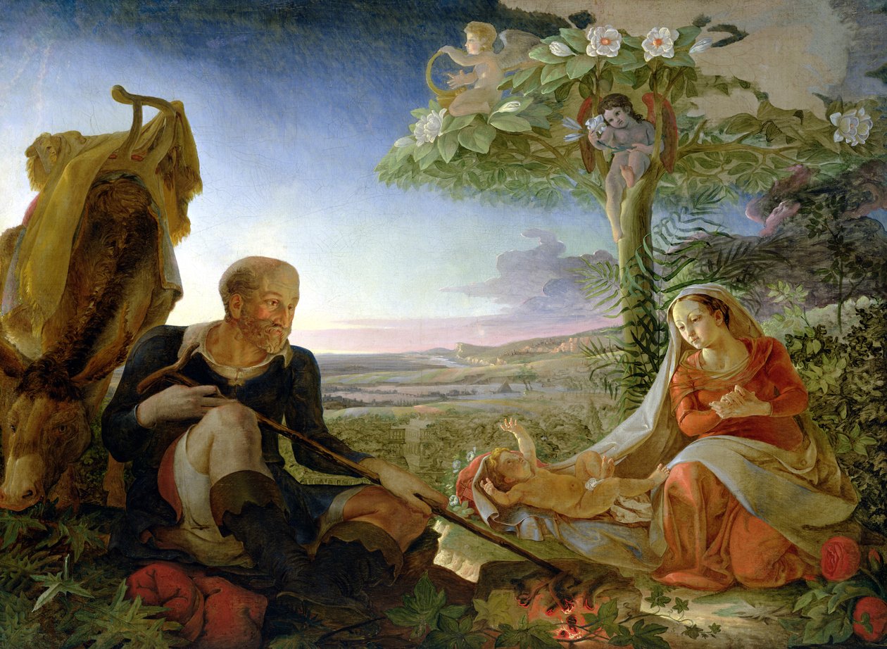 Odpocznij w ucieczce do Egiptu, 1805-6 autorstwa Philipp Otto Runge