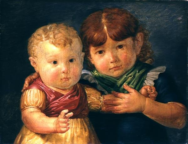 Dzieci artystów, Maria Dorothea i Otto Sigismund Runge, 1809 autorstwa Philipp Otto Runge