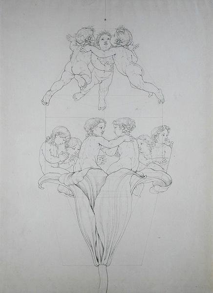 Lekka lilia, studium do Poranka, 1809 (atrament na papierze) autorstwa Philipp Otto Runge
