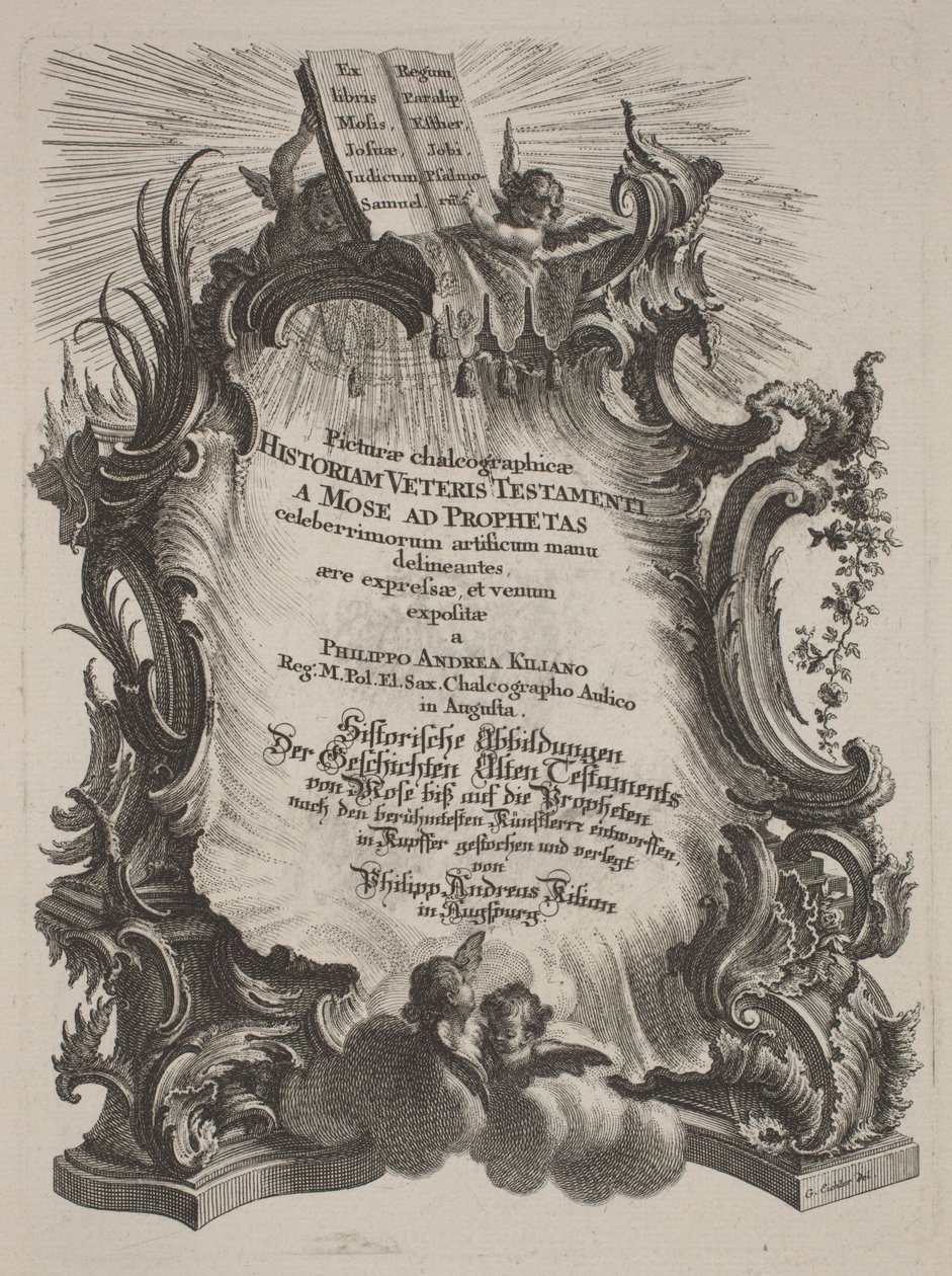 Chalkograficzne obrazy historii Starego i Nowego Testamentu autorstwa Philipp Andreas Kilian after Various Artists, Johann Michael Wagner