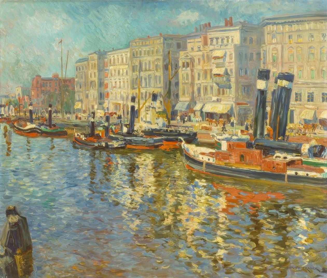 Szczecin, port / obraz Philippa Francka autorstwa Philipp Franck