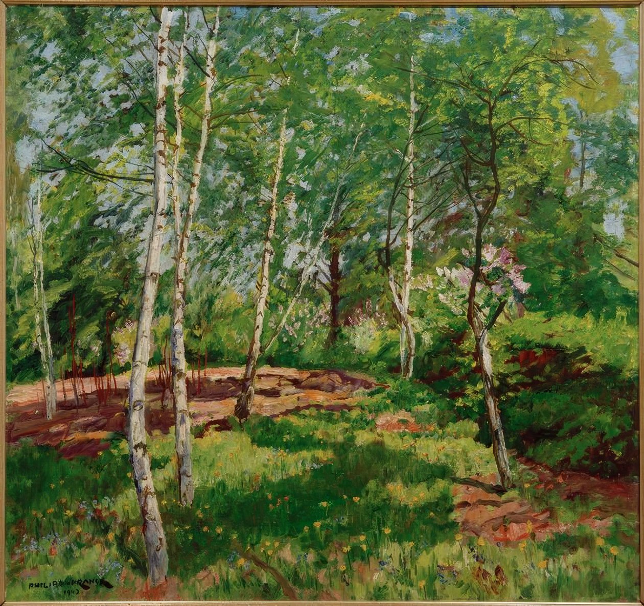 Łąka z brzozami autorstwa Philipp Franck
