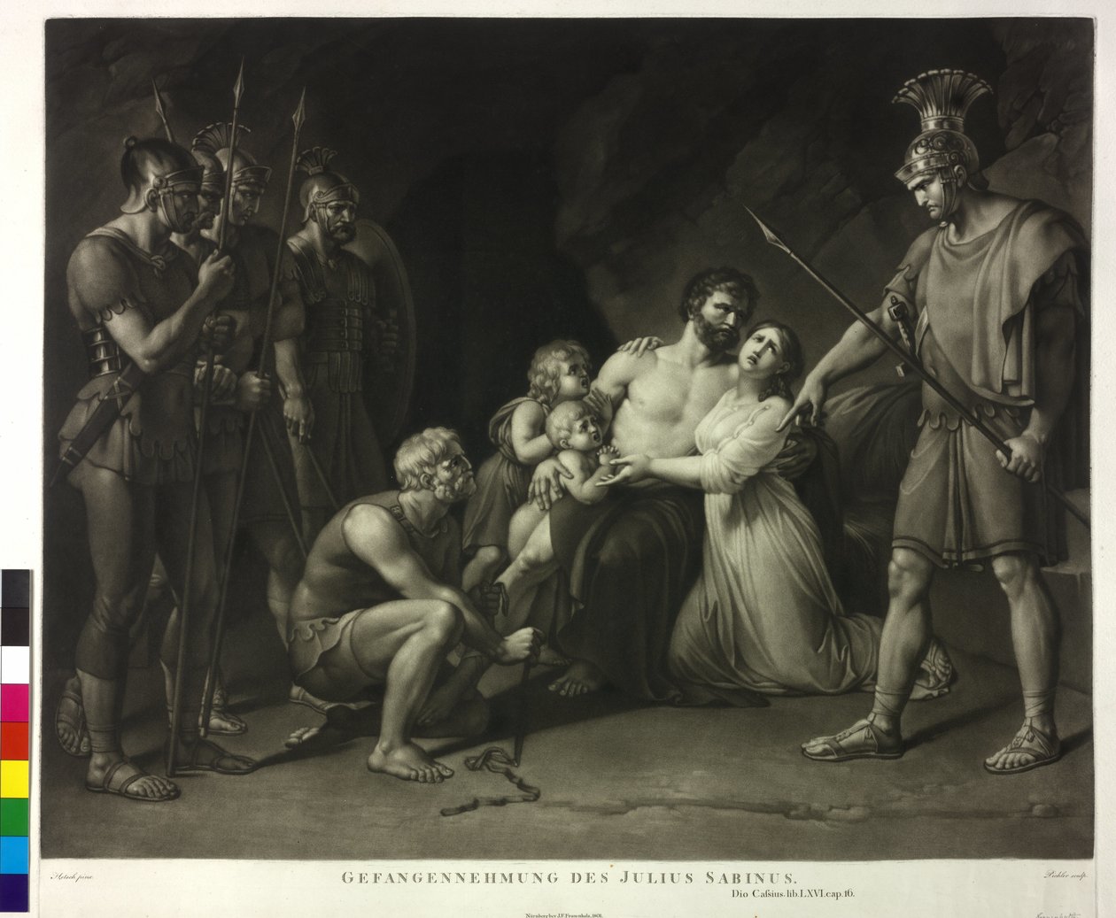 Aresztowanie Juliusza Sabinusa autorstwa Philipp Friedrich Hetsch