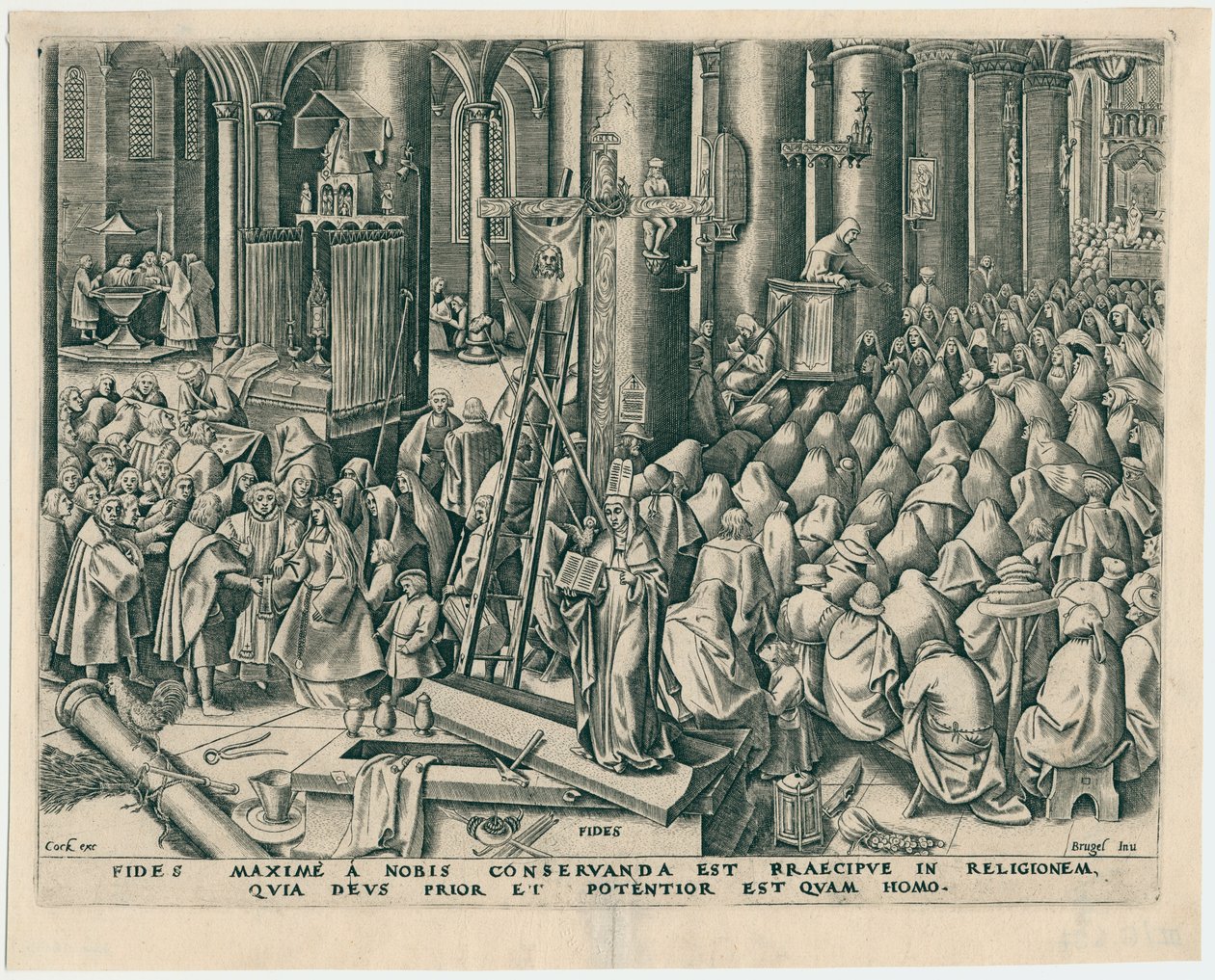 Fides Faith z Siedmiu cnót, 1559. autorstwa Philipp Galle