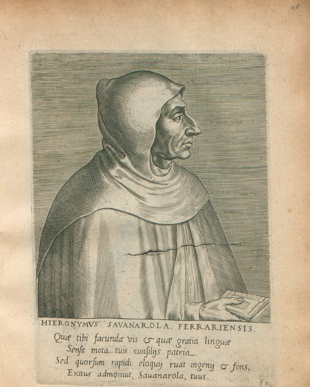 Girolamo Savonarola, 1572. autorstwa Philipp Galle