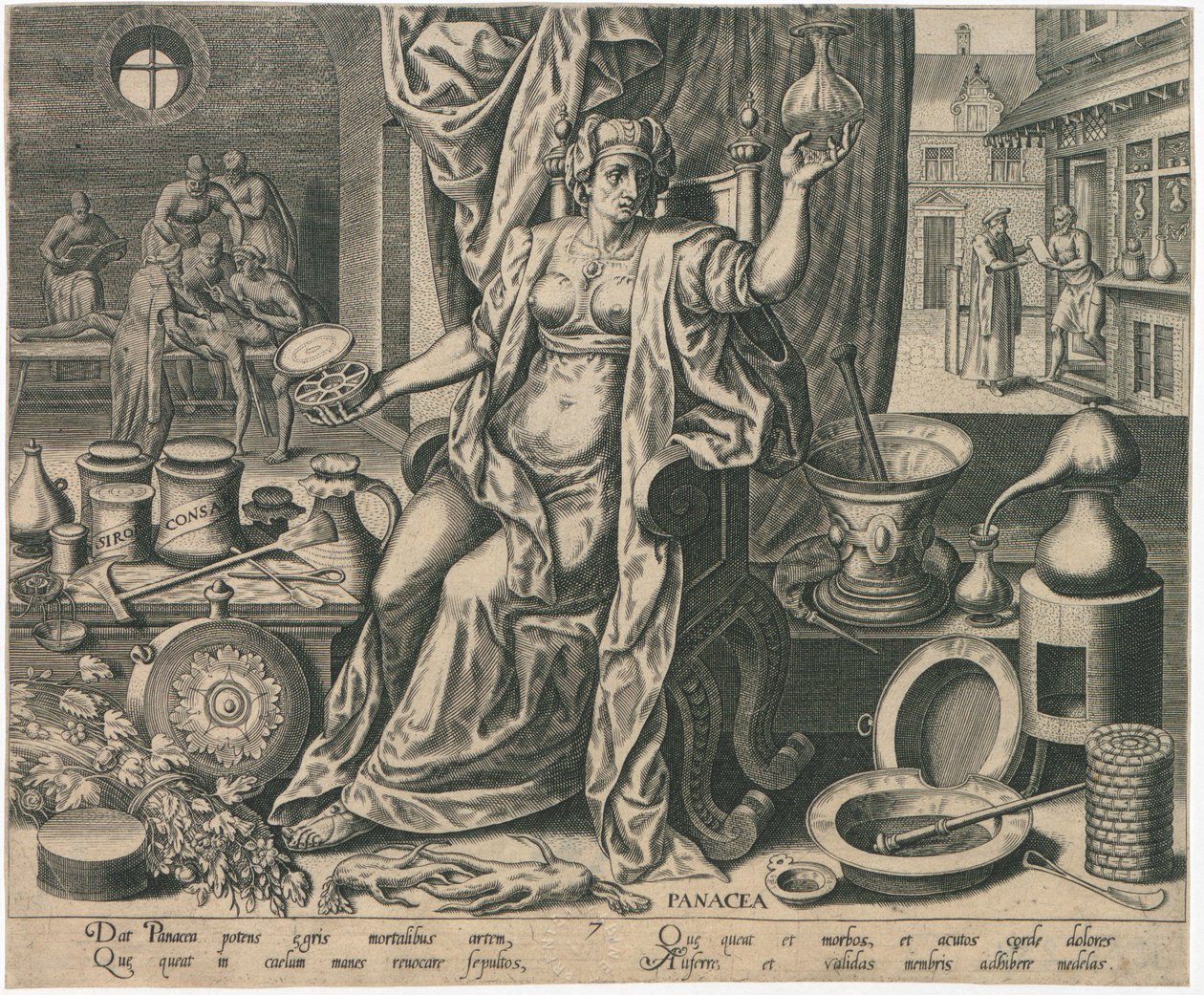 Panaceum, 1574. autorstwa Philipp Galle