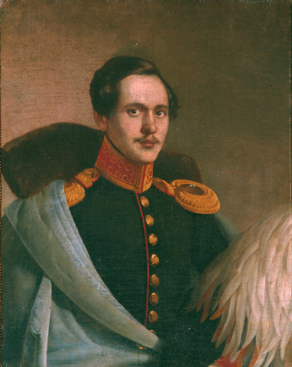 Portret poety Michaiła Lermontowa 1814-1841, 1834 autorstwa Philipp Osipovich Budkin