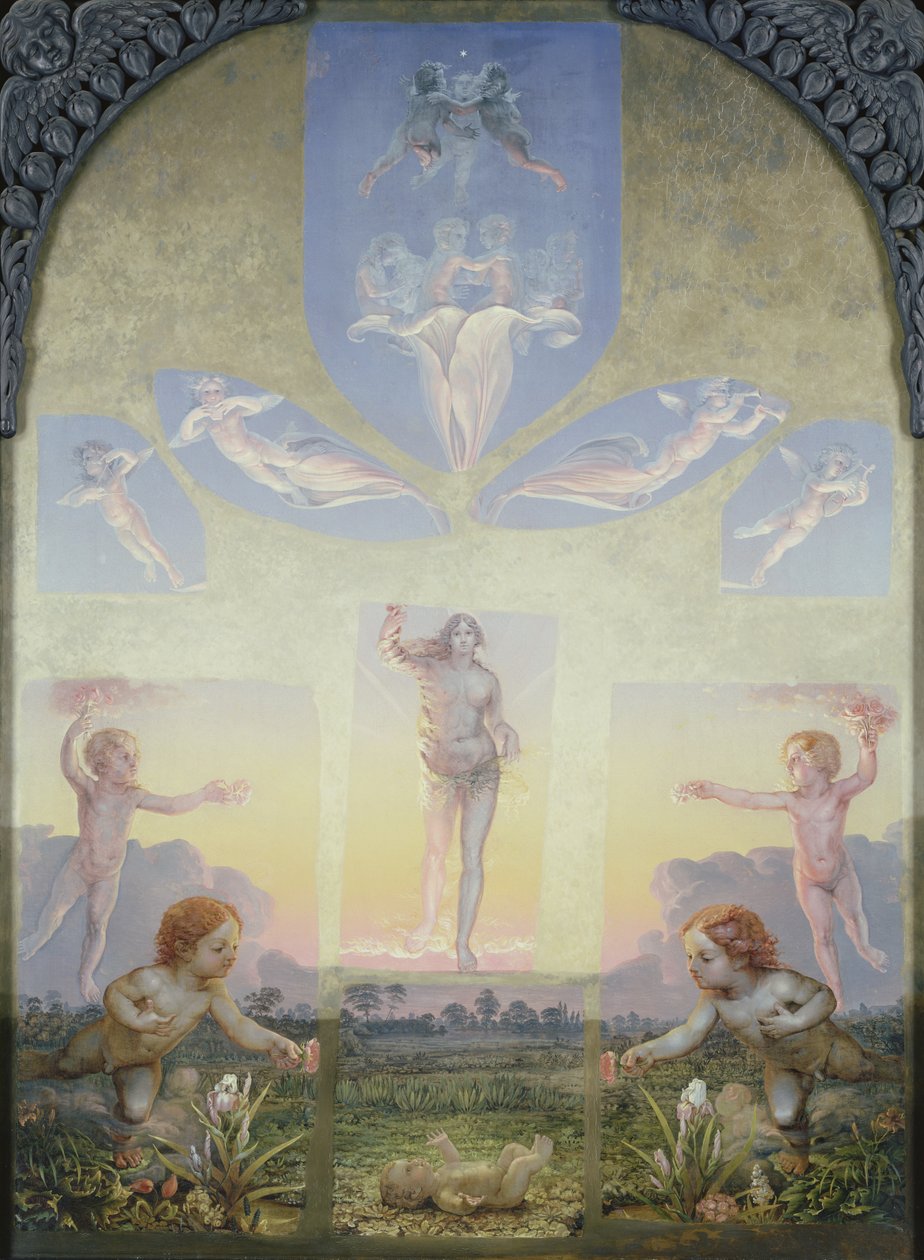 Studium do drugiej wersji „Poranku” autorstwa Philipp Otto Runge