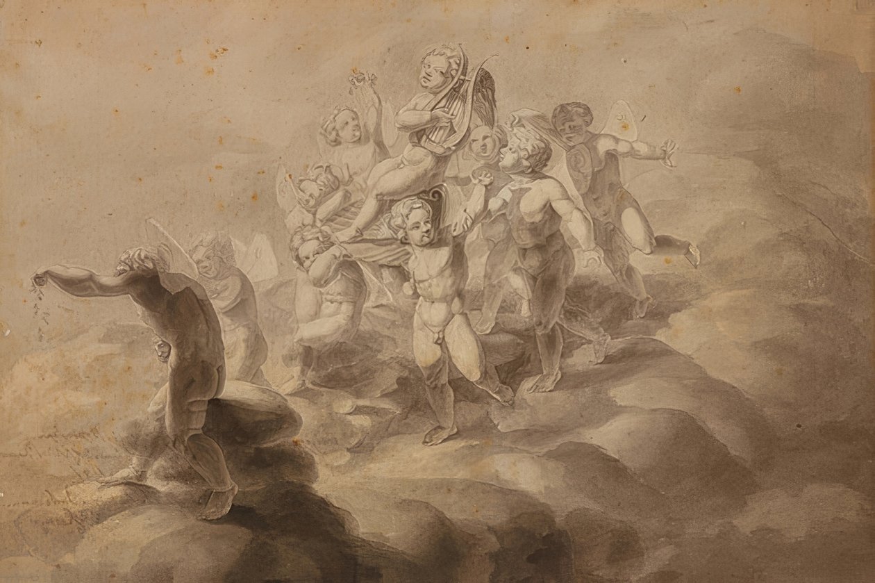 Triumf miłości. 1800 autorstwa Philipp Otto Runge