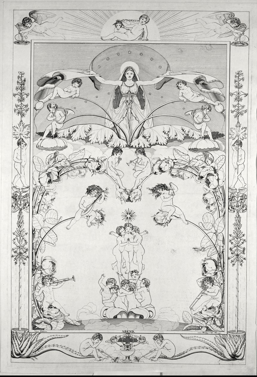 Wieczór ... (grawerunek) autorstwa Philipp Otto Runge