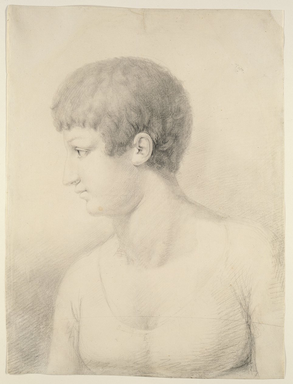 Portret Pauline Runge, 1801 (czarna kreda na papierze) autorstwa Philipp Otto Runge