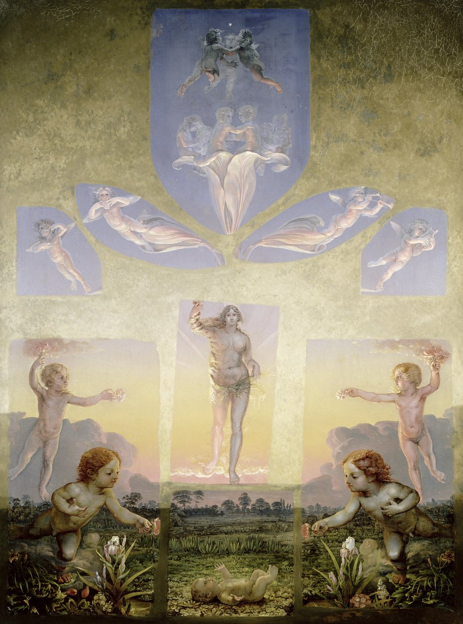 Poranek (wersja druga), ok. 1808-9 (olej na płótnie) (zob. 147752) autorstwa Philipp Otto Runge