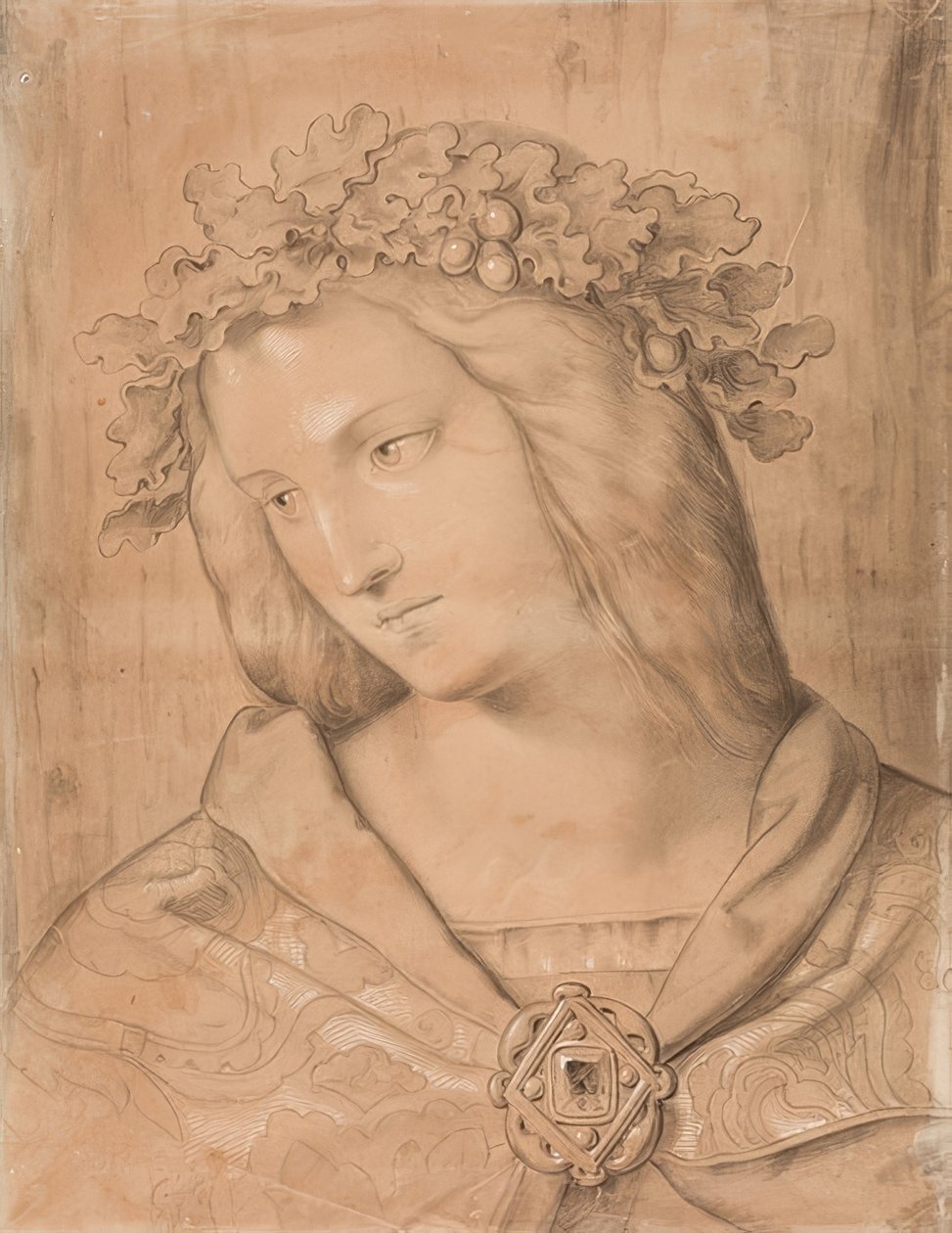 Germania, portret w połowie długości, studium malarstwa freskowego (patrz zdjęcie nr 23678) autorstwa Philipp Veit