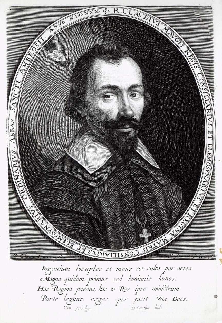Portret Claude Maugis, doradcy Marie de Medici autorstwa Philippe de Champaigne