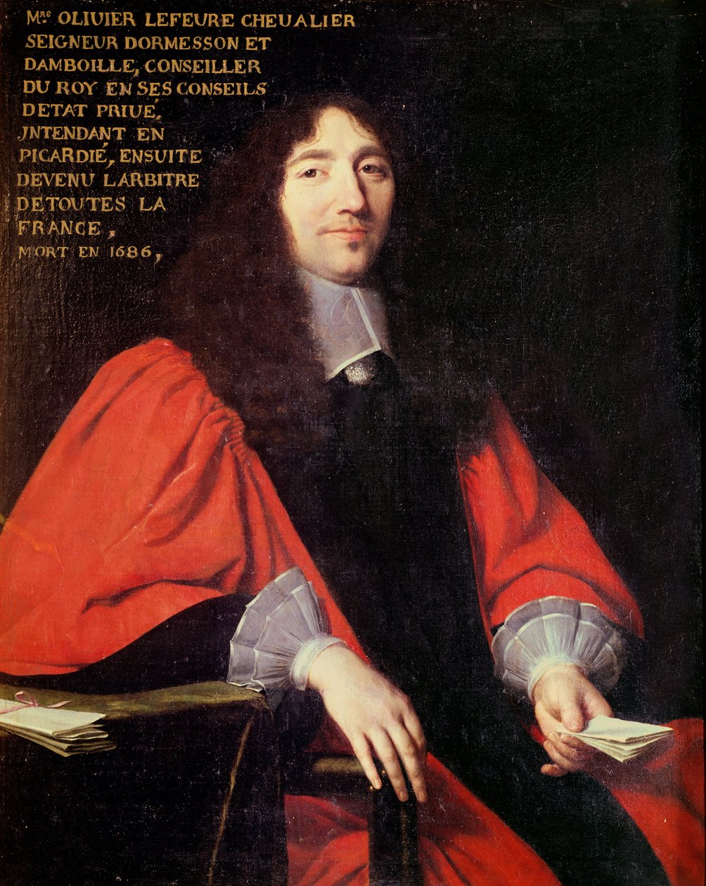 Portret Oliviera Lefevre (zm.1686) autorstwa Philippe de Champaigne