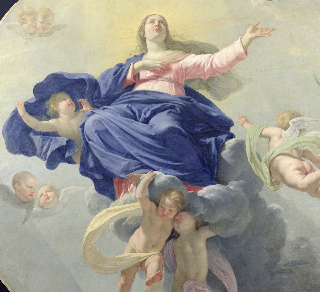 Wniebowzięcie NMP, ok. 1656 (detal z 187021) autorstwa Philippe de Champaigne
