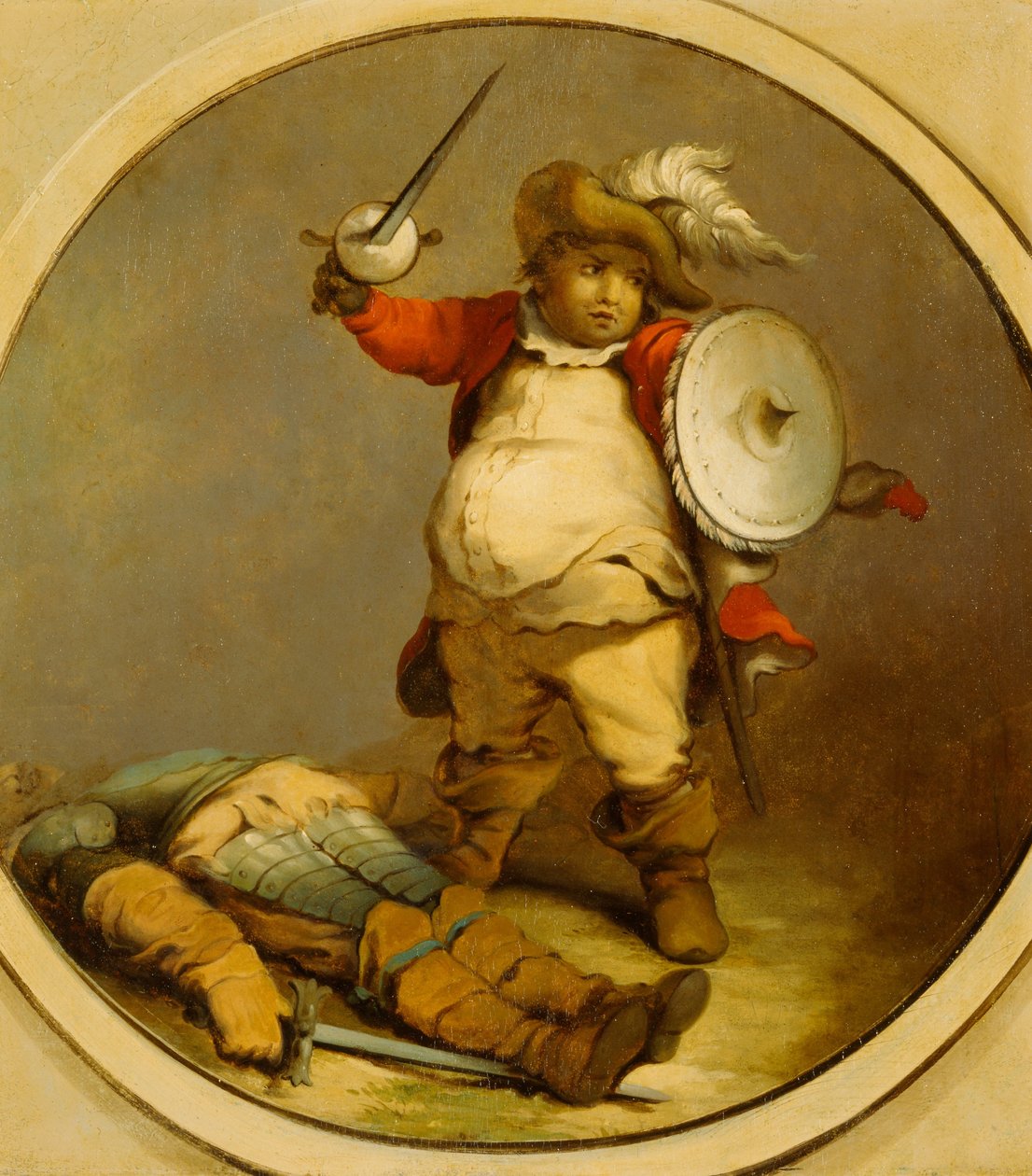 Falstaff z Ciałem Hotspur autorstwa Philippe Jacques de Loutherbourg