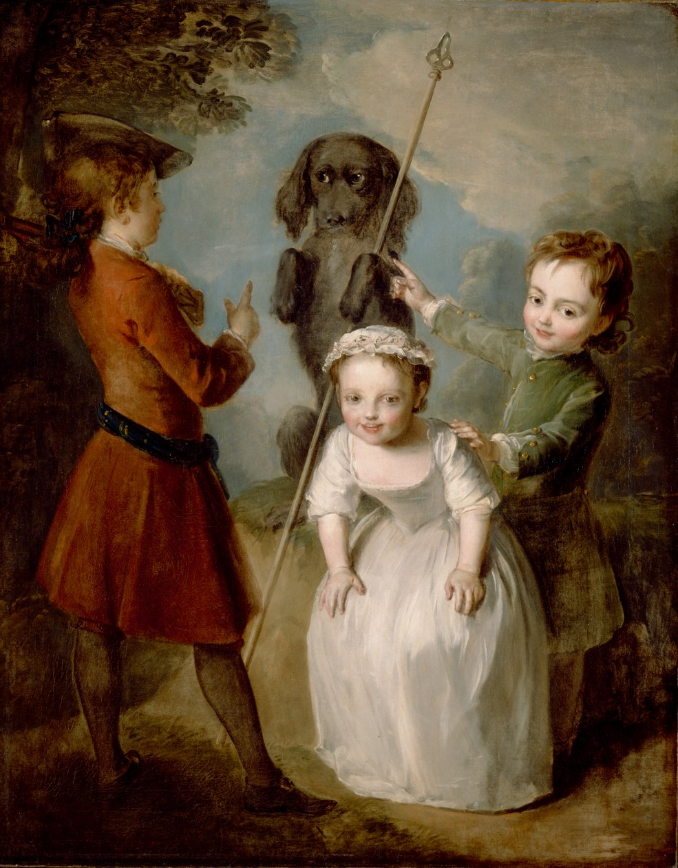 Grający żołnierz, ok.1743 autorstwa Philippe Mercier
