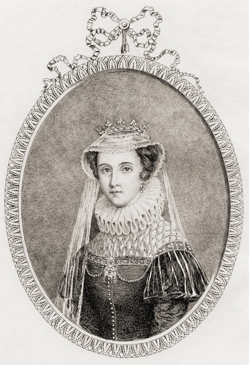 Maria Królowa Szkotów (1542-87) także Maria Stuart autorstwa Philippe after Mercier