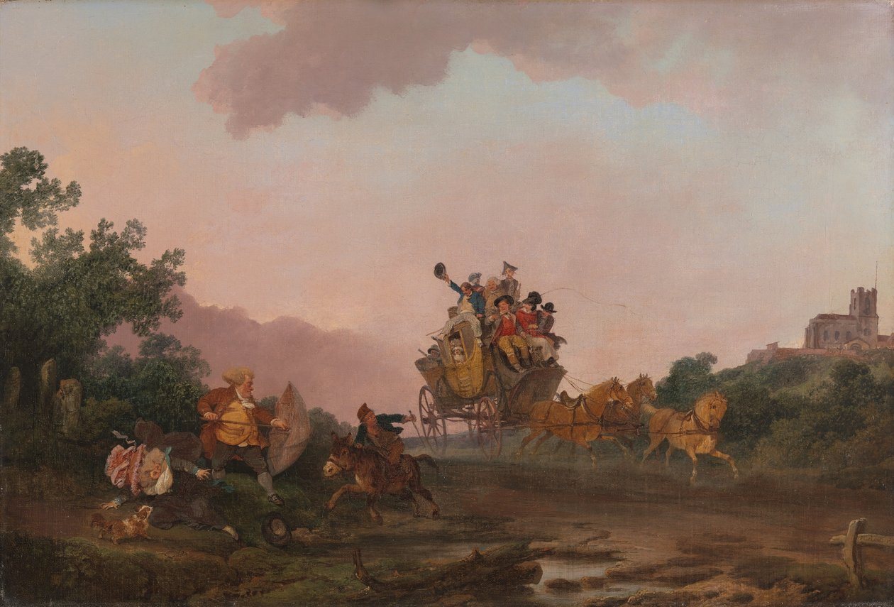 Biesiadnicy na autokarze autorstwa Philippe-Jacques de Loutherbourg