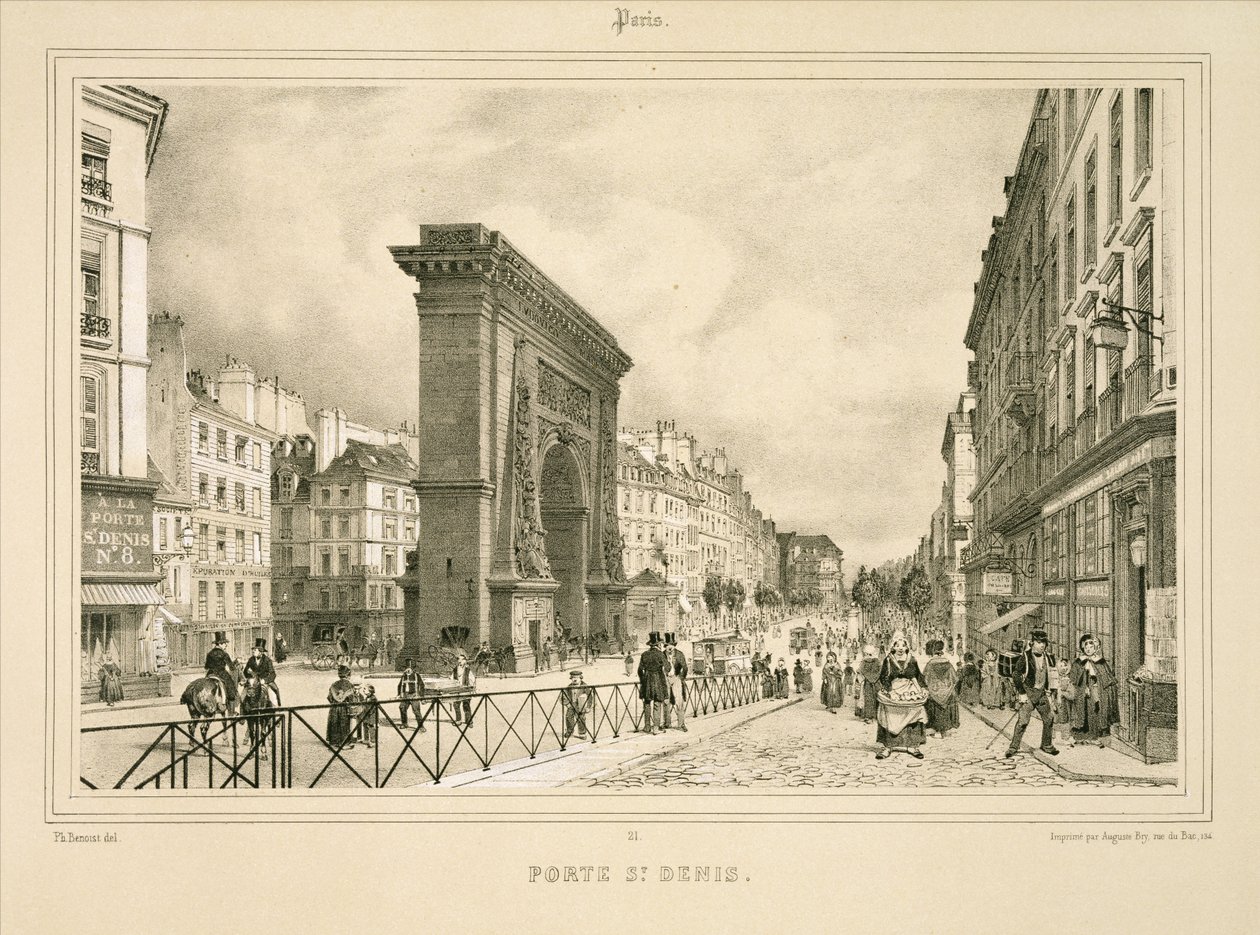 Porte St Denis autorstwa Philippe (after) Benoist