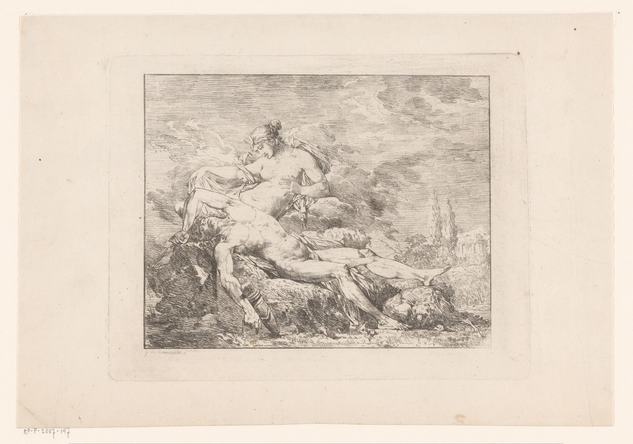 Diana i Endymion autorstwa Philippe Auguste Hennequin