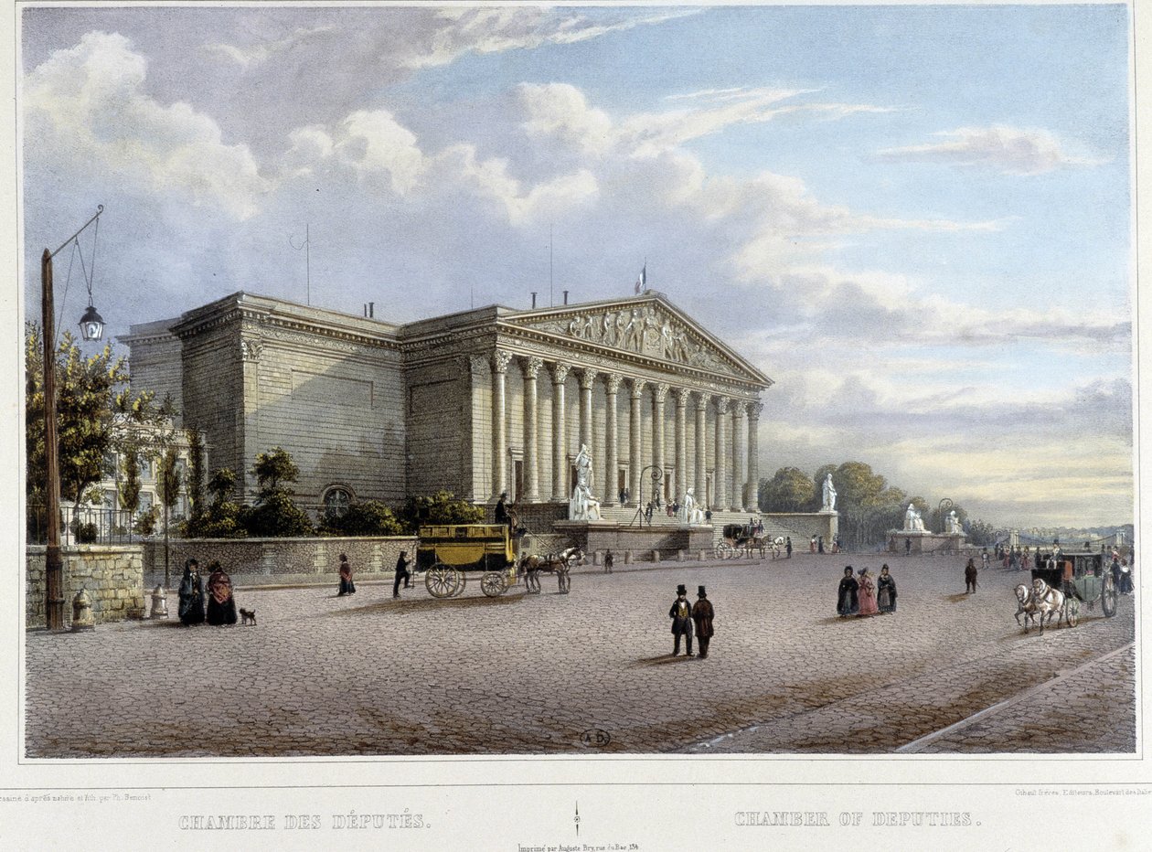 Izba Deputowanych (Zgromadzenie Narodowe) – w „Spacer po Paryżu i okolicach””, proj. Jacottet i Benoist, ok. 1930 r. 1840 autorstwa Philippe Benoist