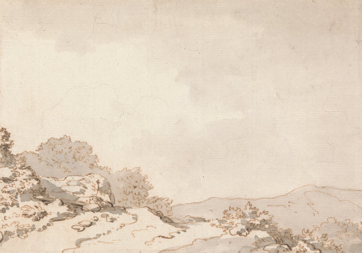 Ścieżka na wzgórzu autorstwa Philippe Jacques de Loutherbourg