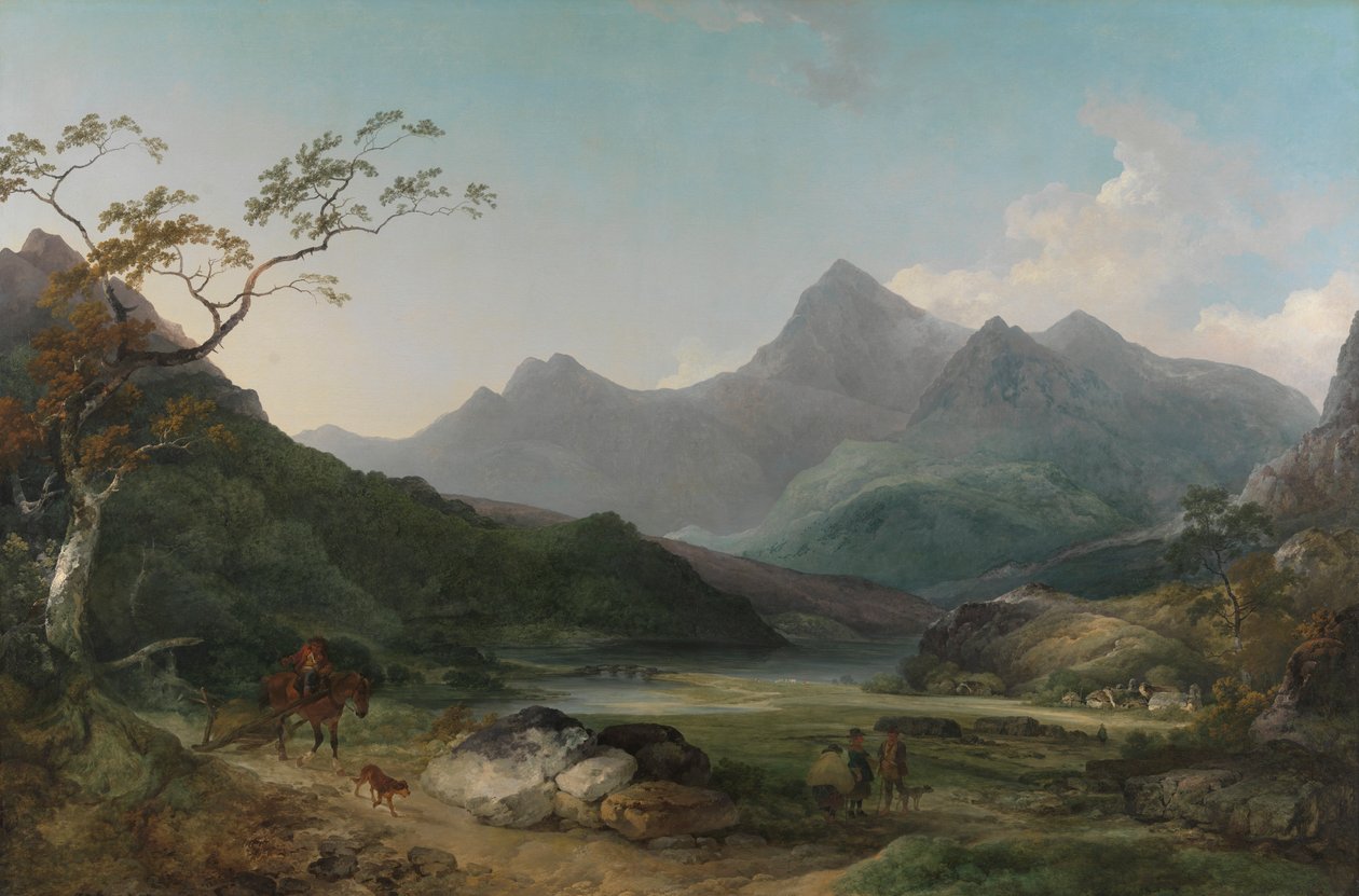 Snowdon z Capel Curig autorstwa Philippe Jacques de Loutherbourg